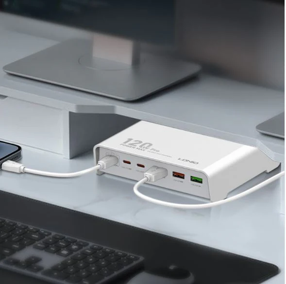 LDNIO Q605 120W High-Power Desktop Charger – QC4.0+ / PD3.0 / SCP / PPS / VOOC Fast Charging Hub - Image 5