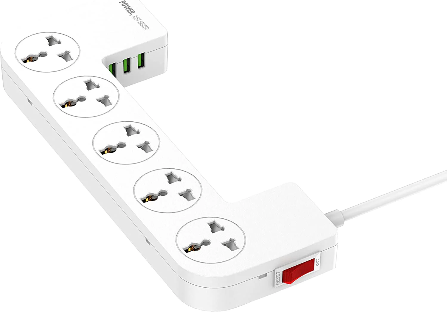 LDNIO Smart Management Power Extension Box With 5 Socket Ports and 3 USB fast charging Ports, 2M - SC5309 - Image 5