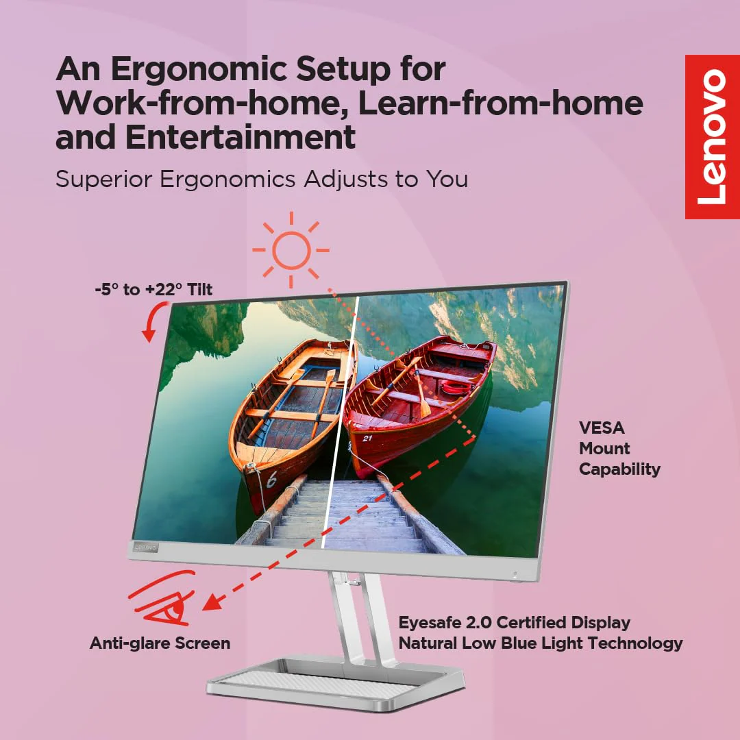 Lenovo L22i-40 FHD Monitor 21.5" (67AEKACBAE) - Image 4