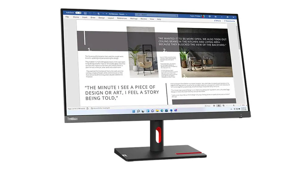 Lenovo ThinkVision S27i-30 27″ FHD Monitor 63DFKAT4UK – Full HD Professional IPS Display for Office Productivity, Business Use, and Home Workstations - Image 2