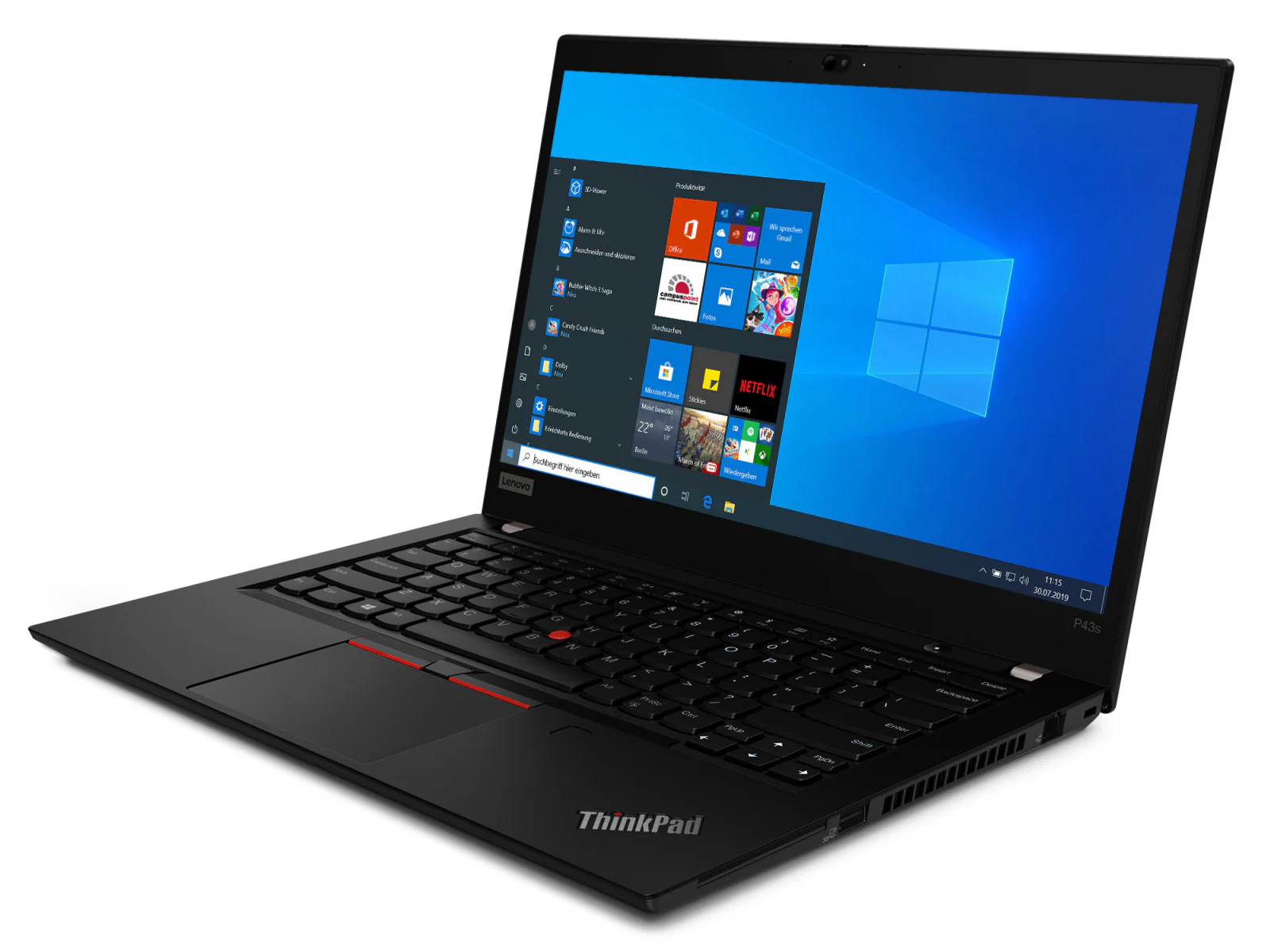 Lenovo P43s Thinkpad Workstation Laptop, Intel Core i7-8565U,16GB DDR4, 512GB SSD, NVIDIA Quadro P520 2GB,14.0'' FHD IPS,Win 10 Pro 64 (20RH001LAD)