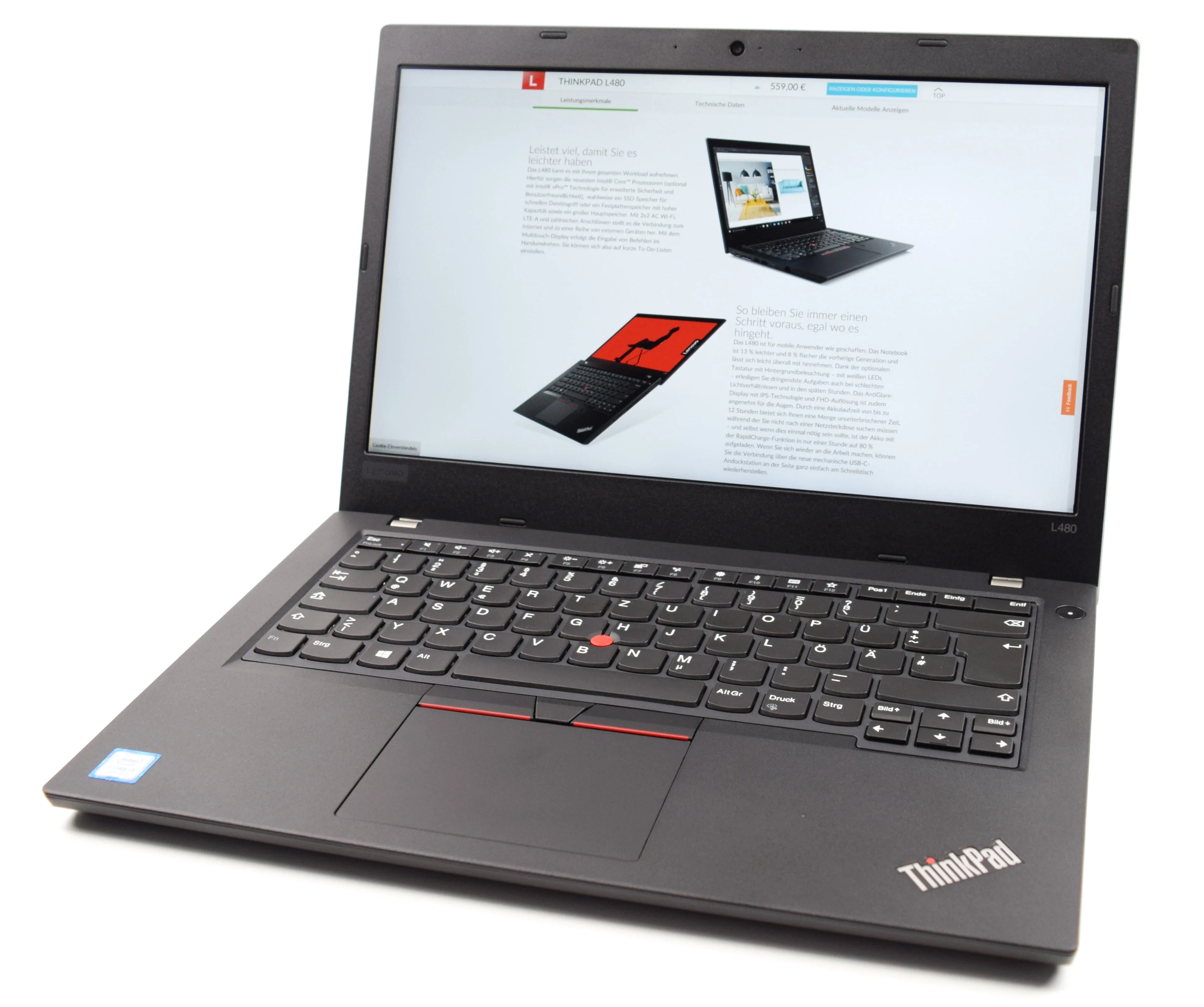 Lenovo Thinkpad L580 PC Laptop (20LW000NUE)- Intel Core i7-8550U Processor, 8th Gen, 8GB RAM, 1TB Hard Disk, 15.6 Inch Display, Windows 10 Pro 64 - Image 2