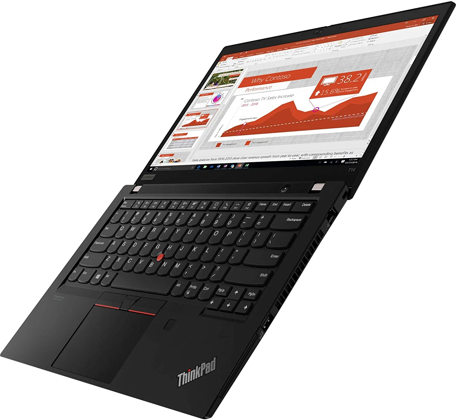 Lenovo ThinkPad T14 Gen 1 20S00037US 14" Notebook - Full HD - 1920 x 1080 - Intel Core i5 (10th Gen) i5-10310U 1.60 GHz - 8 GB RAM - 256 GB SSD - Windows 10 Pro - Intel UHD Graphics - IEEE 802.1 - Image 4