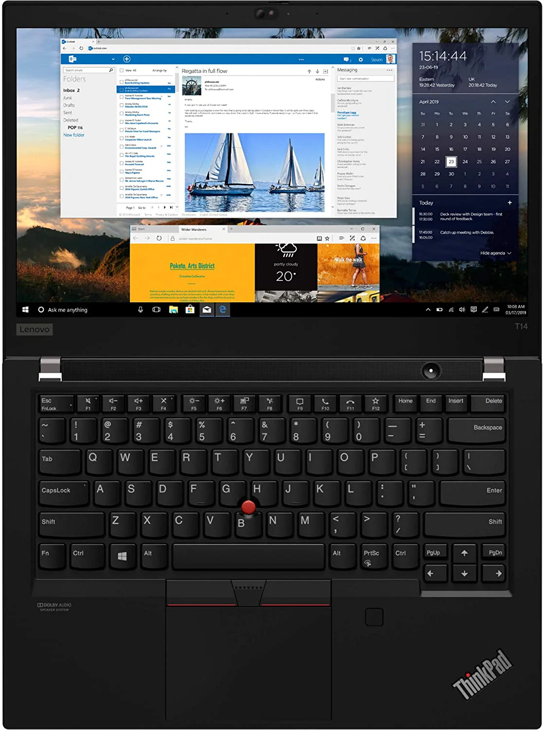 Lenovo ThinkPad T14 Gen 1 20S00037US 14" Notebook - Full HD - 1920 x 1080 - Intel Core i5 (10th Gen) i5-10310U 1.60 GHz - 8 GB RAM - 256 GB SSD - Windows 10 Pro - Intel UHD Graphics - IEEE 802.1 - Image 5