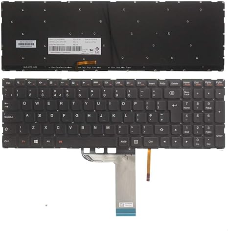Lenovo Yoga 500-15ISK Laptop Replacement Keyboard (Also Works With Lenovo Yoga 500-15, 500-15IBD)