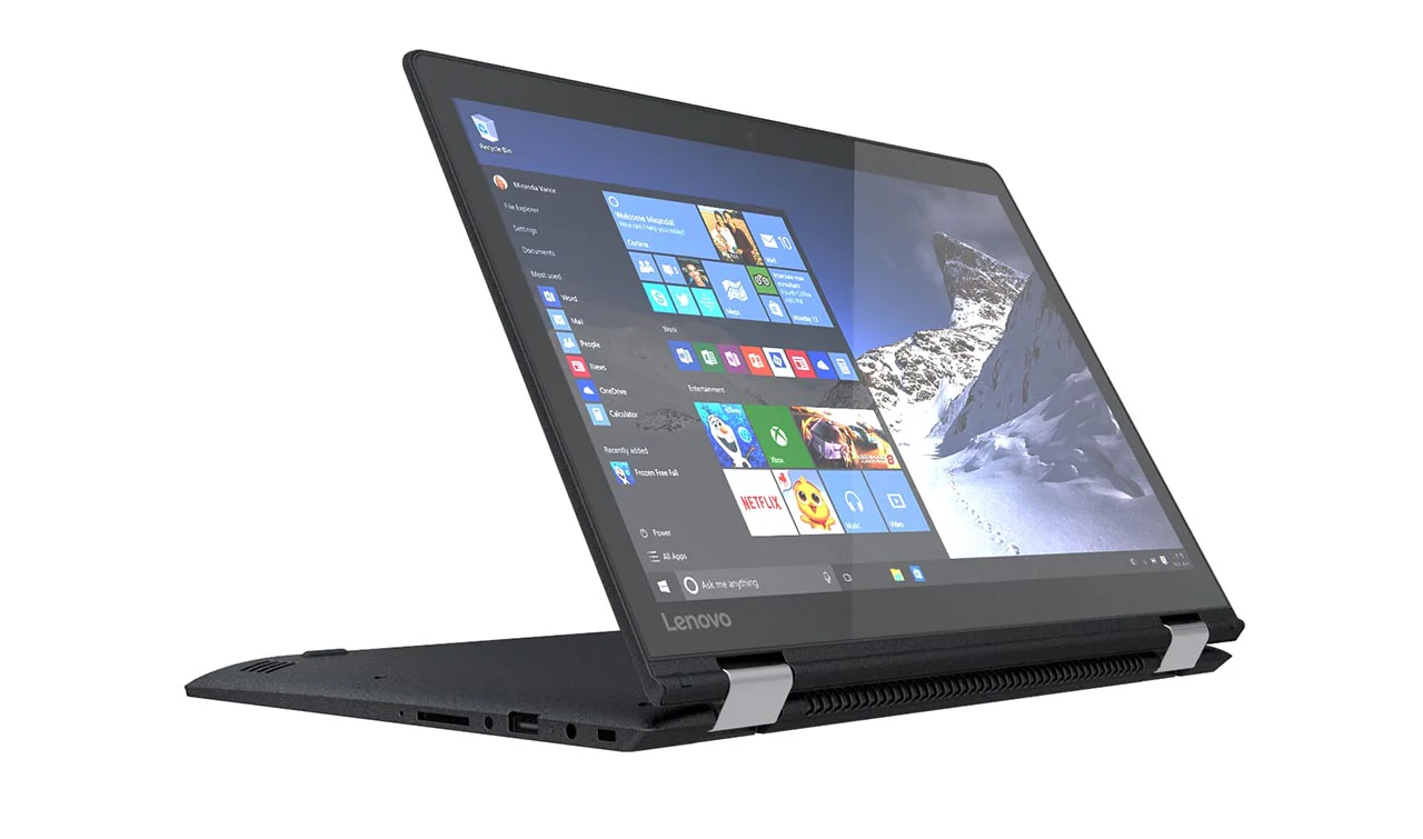 Lenovo Yoga 520-14IKBR Laptop (81C800LRUE)- Intel Core i3-7020U Processor, 7th Gen, 4GB RAM, 1TB Hard Disk, Backlit, 14 Inch Display, High Definition Touchscreen, Windows 10 Home