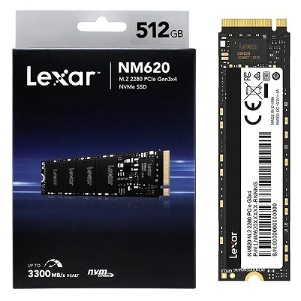 LEXAR LNM620 512GB M.2 NVMe PCIe Gen3×4 SSD – High-Speed Internal SSD