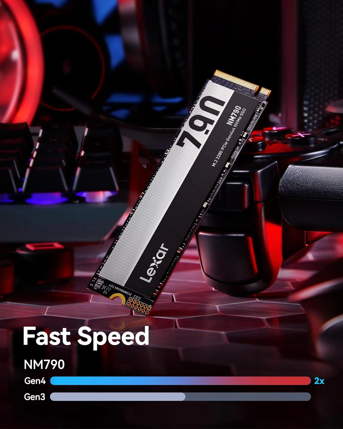 Lexar LNM790 2TB M.2 NVMe Internal SSD – PCIe Gen4x4, High-Speed Storage for Gaming & Performance PCs - Image 5
