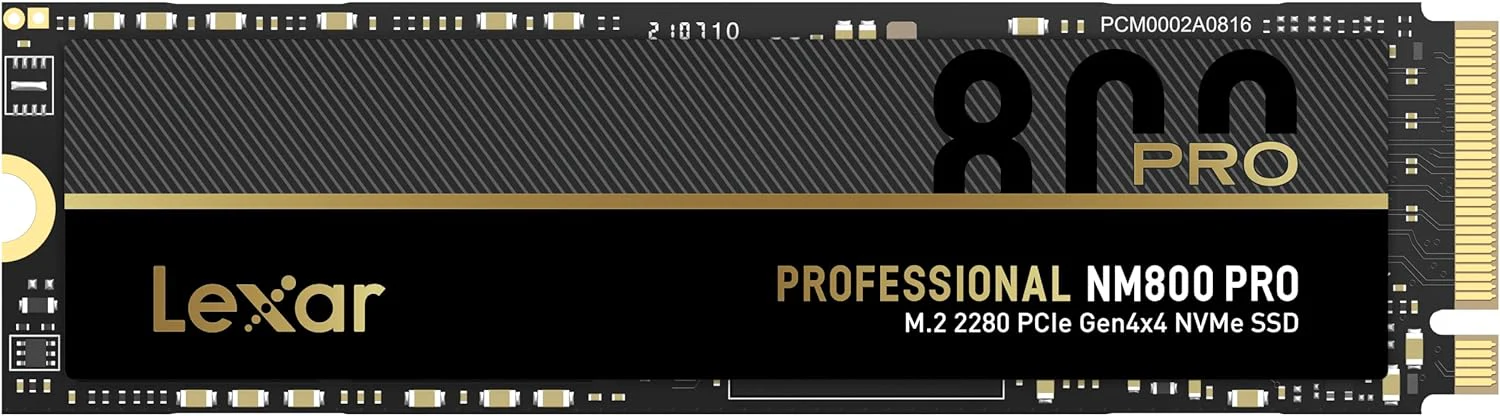 Lexar Professional NM800 M.2 2280 512GB NVMe Internal SSD (LNM800P512G-RNNNG) - Up to 7450MB/s Read, for PS5, Gamers and Creators