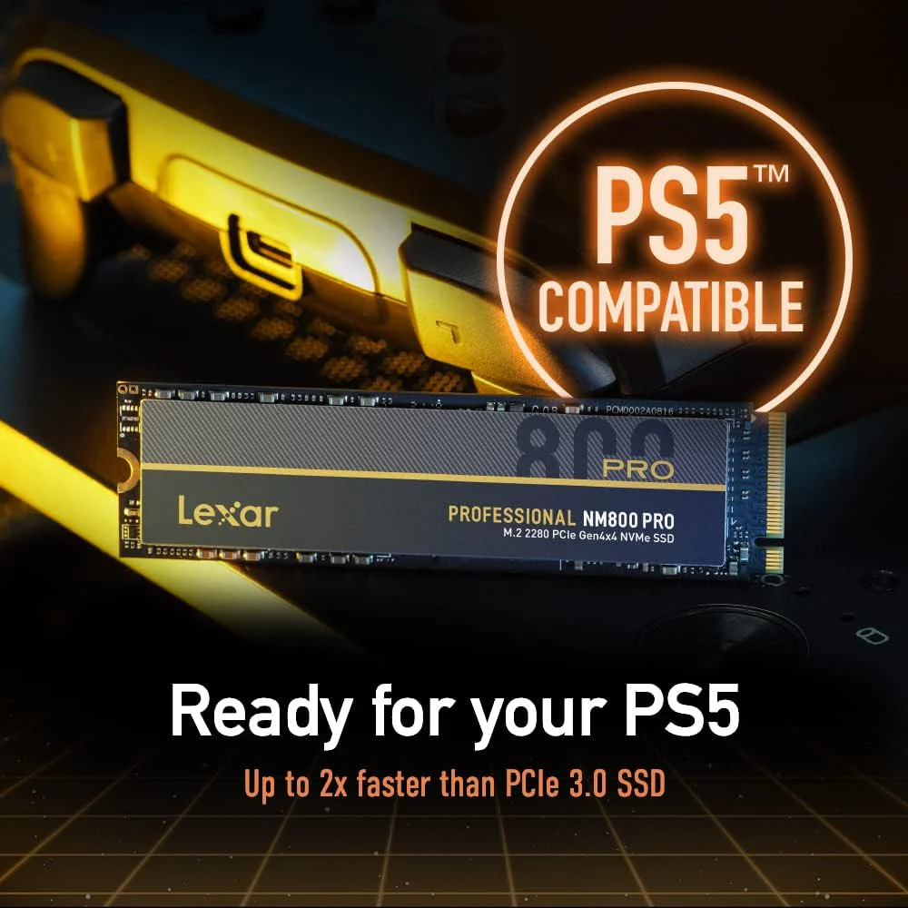 Lexar Professional NM800 M.2 2280 512GB NVMe Internal SSD (LNM800P512G-RNNNG) - Up to 7450MB/s Read, for PS5, Gamers and Creators - Image 4