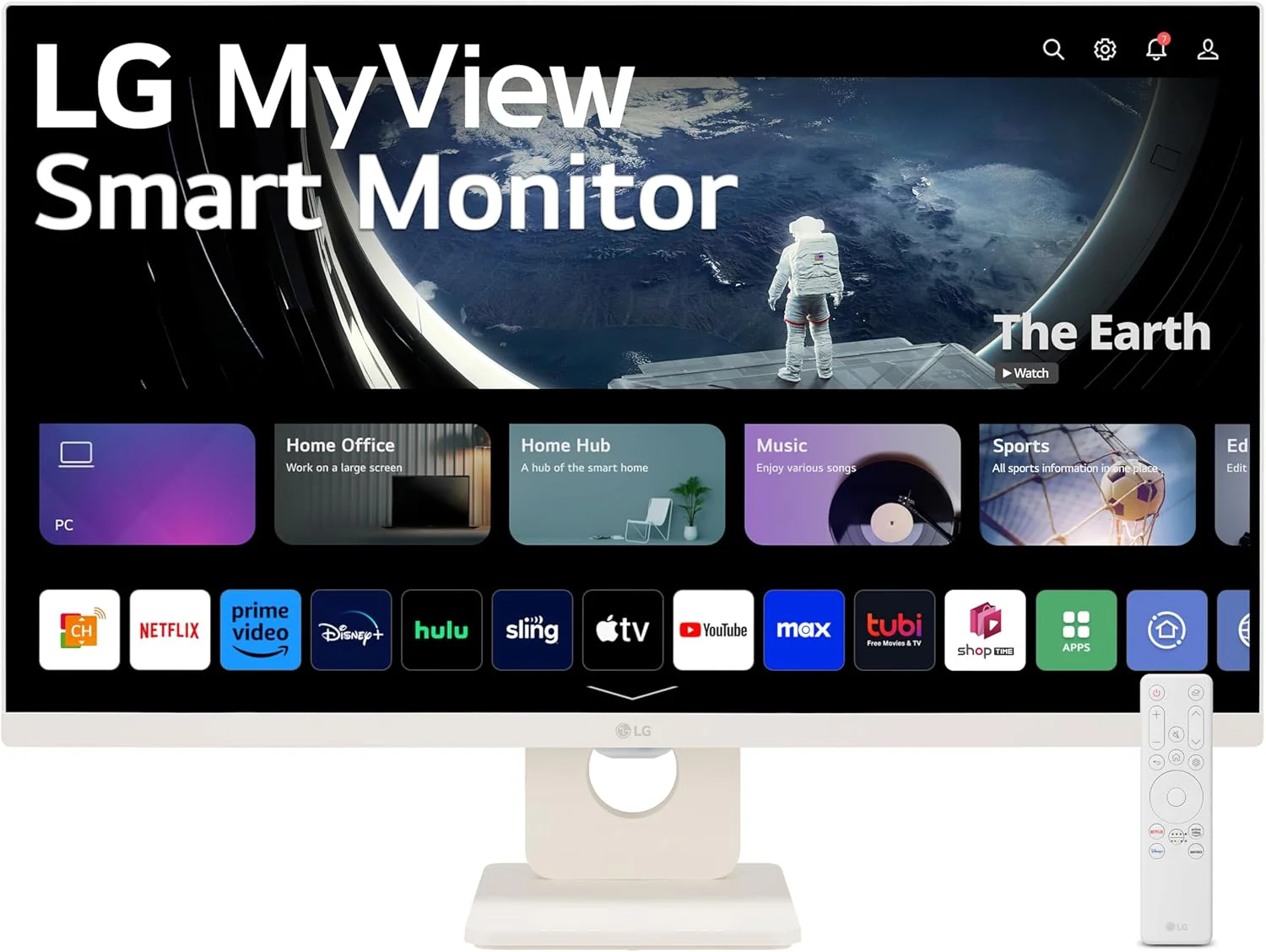 LG 32SR50F-W 31.5” FHD Smart Computer Monitor – webOS, Built-in Speakers, Wireless &amp; HDMI Connectivity