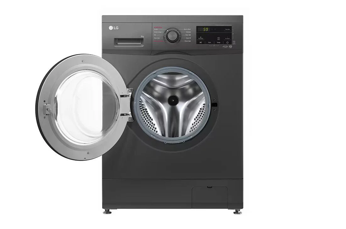 LG F4J3TYG6J 8KG Front Load Washing Machine- 6 Motion Direct Drive, Smart Diagnosis & Energy-Efficient Performance - Image 2