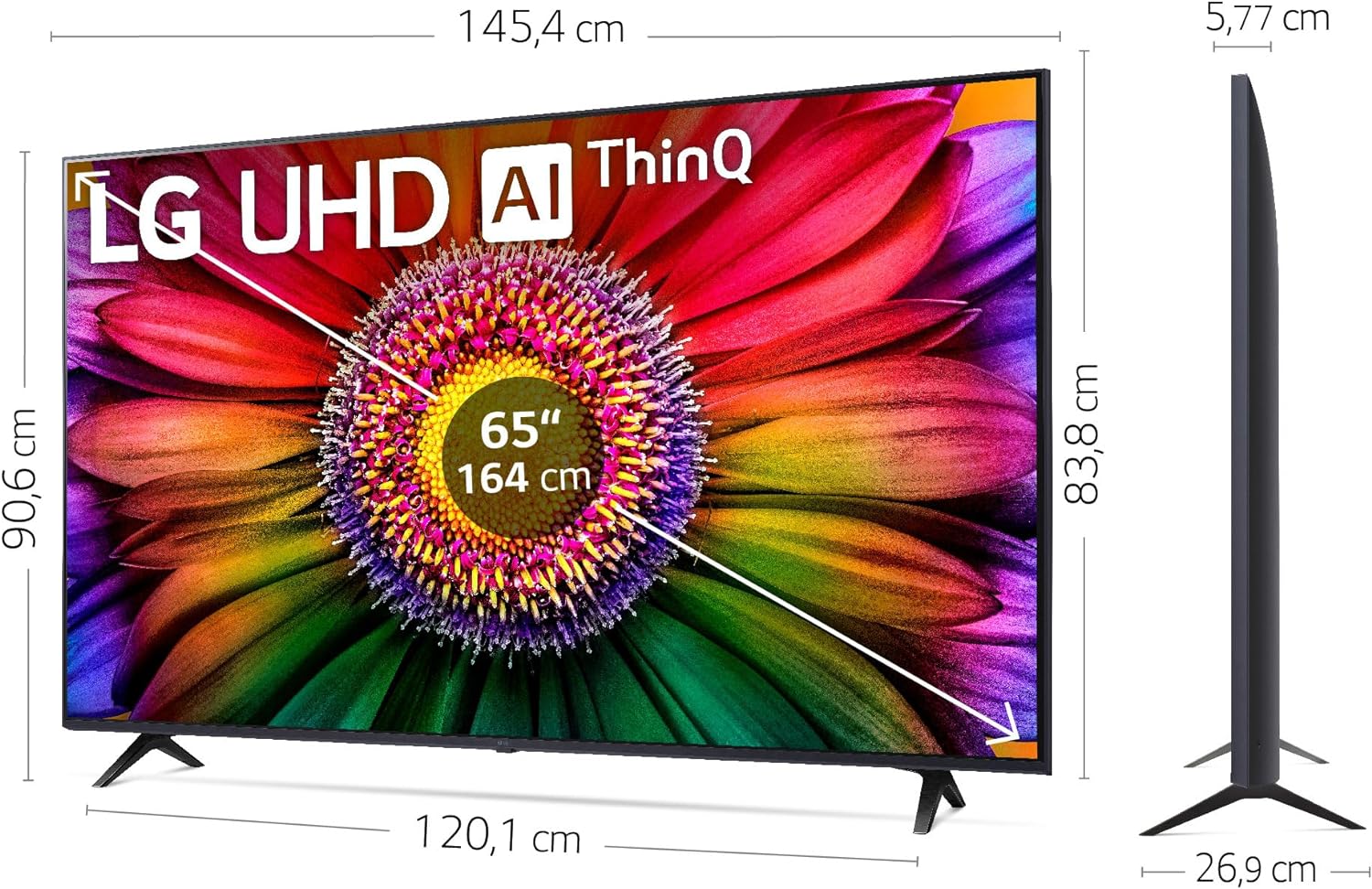 LG UR80 65 inch 4K Smart UHD TV 2023 (65UR80006) - Image 2