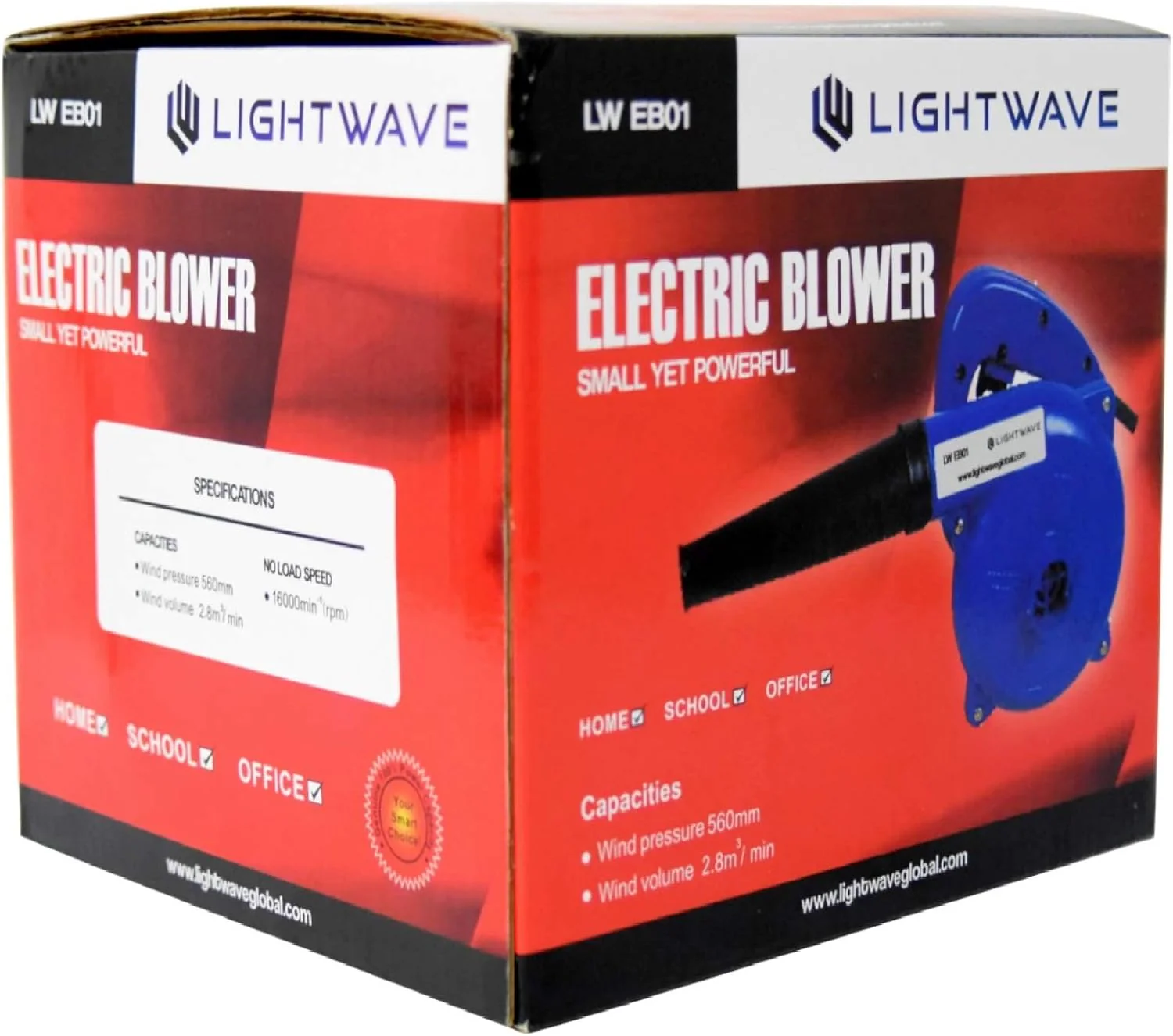 Light Wave LW-EB01 Corded, Handheld Electric Blower for Cleaning Electric Devices - 600W - Image 2