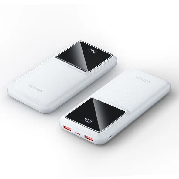 Lightwave 10000mAh Mobile Power Bank with Cable - USB-C1, USB-C2, A1, A2 ( LW-PB-10KMAG-W01)