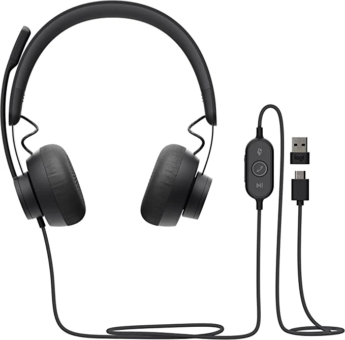 Logitech 981-000870 Zone Wired for MSFT Over-ear Headset - Graphite USB - Image 2
