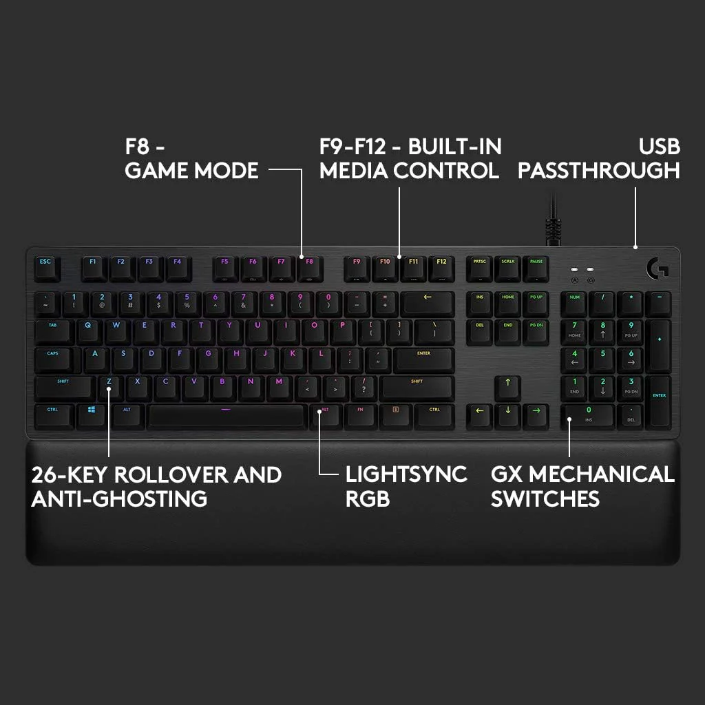 Logitech G G513 Backlit Mechanical Gaming Keyboard - Image 6