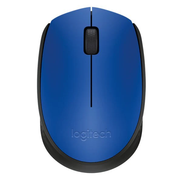 Logitech M171 Wireless Mouse - Blue - 910-004640 – 2.4GHz USB Nano Receiver, 12-Month Battery Life, Ambidextrous Design for Laptop & Desktop