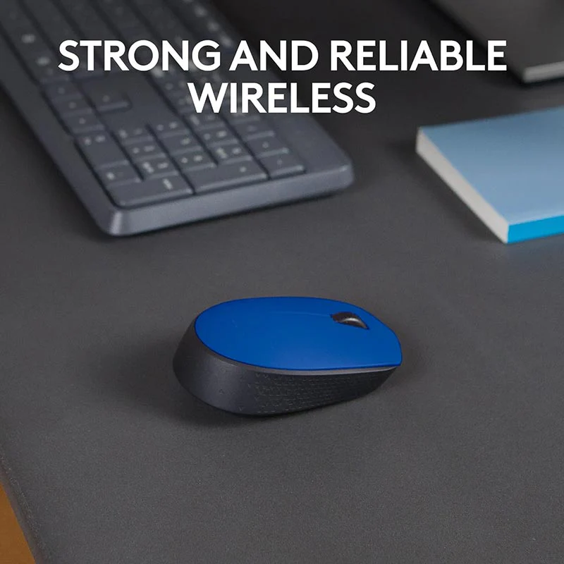 Logitech M171 Wireless Mouse - Blue - 910-004640 – 2.4GHz USB Nano Receiver, 12-Month Battery Life, Ambidextrous Design for Laptop & Desktop - Image 2