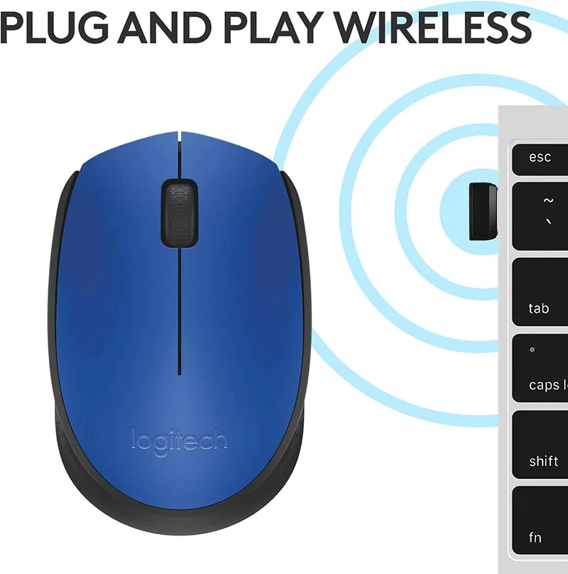 Logitech M171 Wireless Mouse - Blue - 910-004640 – 2.4GHz USB Nano Receiver, 12-Month Battery Life, Ambidextrous Design for Laptop & Desktop - Image 5