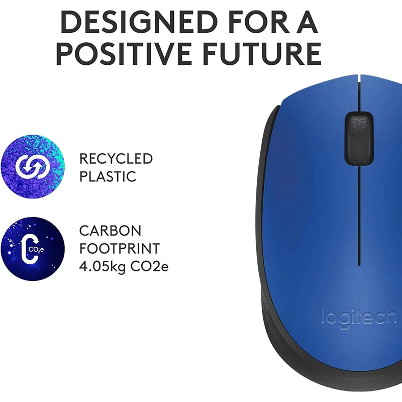 Logitech M171 Wireless Mouse - Blue - 910-004640 – 2.4GHz USB Nano Receiver, 12-Month Battery Life, Ambidextrous Design for Laptop & Desktop - Image 7