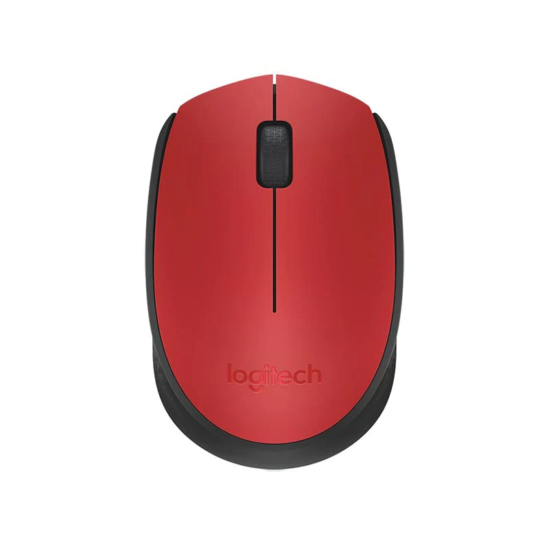 Logitech M171 Wireless Mouse Red (910-004641) – 2.4GHz USB Nano Receiver, 12-Month Battery Life, 1000 DPI Optical Tracking for Laptop & Desktop