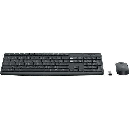 Logitech MK235 Wireless Keyboard and Mouse Combo - Grey - 920-007931 – Full-Size 2.4GHz USB Keyboard & Mouse Set, Spill-Resistant, Long Battery Life - Image 3