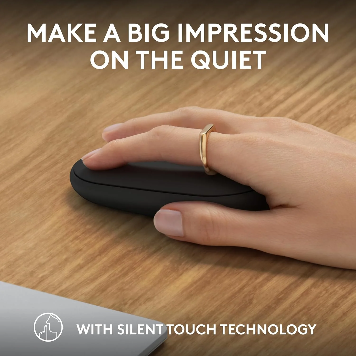 Logitech Pebble Mouse 2 M350s Slim Bluetooth Wireless Mouse, Portable, Lightweight, Customizable Button, Quiet Clicks, Easy-Switch for Windows, macOS, iPadOS, Android, Chrome OS - Image 5