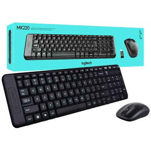 Logitech MK220 Wireless Keyboard & Mouse 920-003161- A compact and reliable wireless combo that ensures smooth typing and precise control for efficient everyday computer use