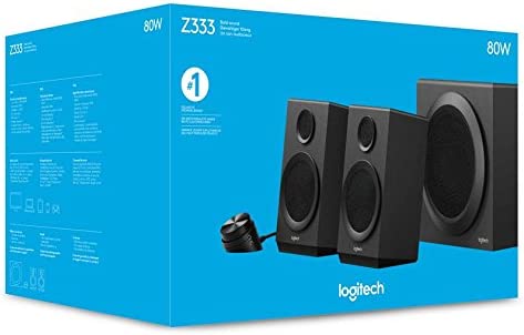 Logitech Z333 2.1 Multimedia Speaker System with Subwoofer, Rich Bold Sound, 80 Watts Peak Power, Strong Bass, Black - 980-001203 - Image 6