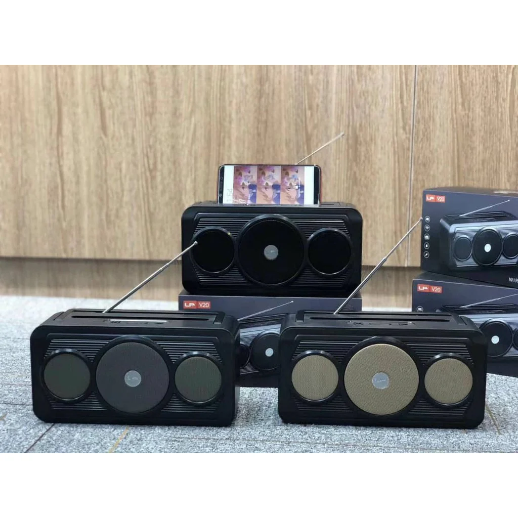 LP V20 HIFI 360 Sound Portable Bluetooth Speaker - TF card , FM Radio , AUX, USB ,Bluetooth - Image 8
