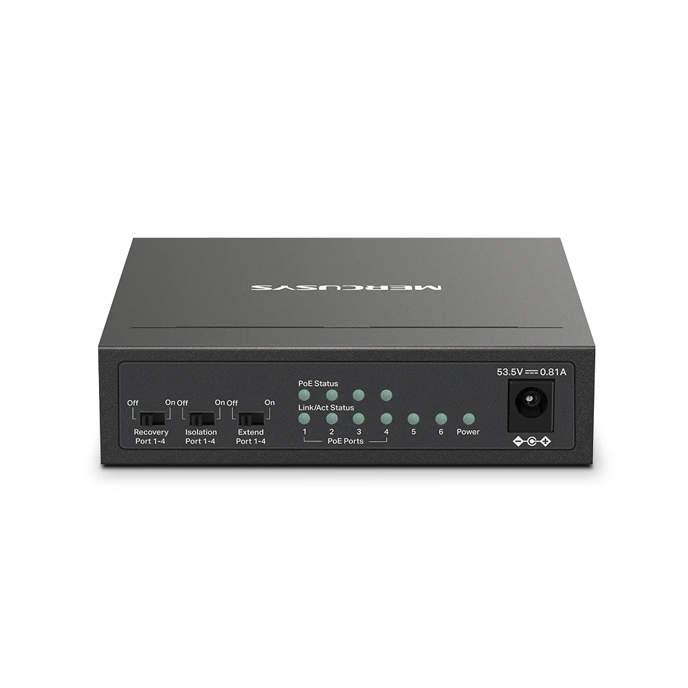 Mercusys MS106LP 6-Port 10/100Mbps Desktop Switch with 4-Port PoE+ up to 30 W - Image 2