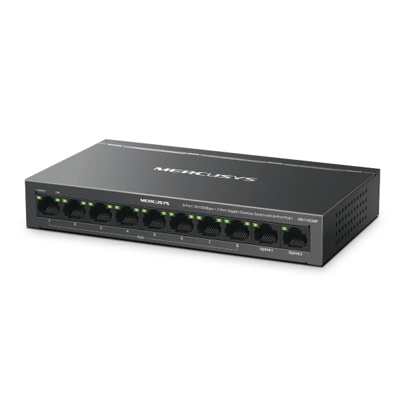 Mercusys MS110CMP 8-Port 10/100 Mbps + 2-Port Gigabit Desktop Switch – Provides reliable network connectivity for stable internet sharing and smooth data transfer in homes and offices - Image 3