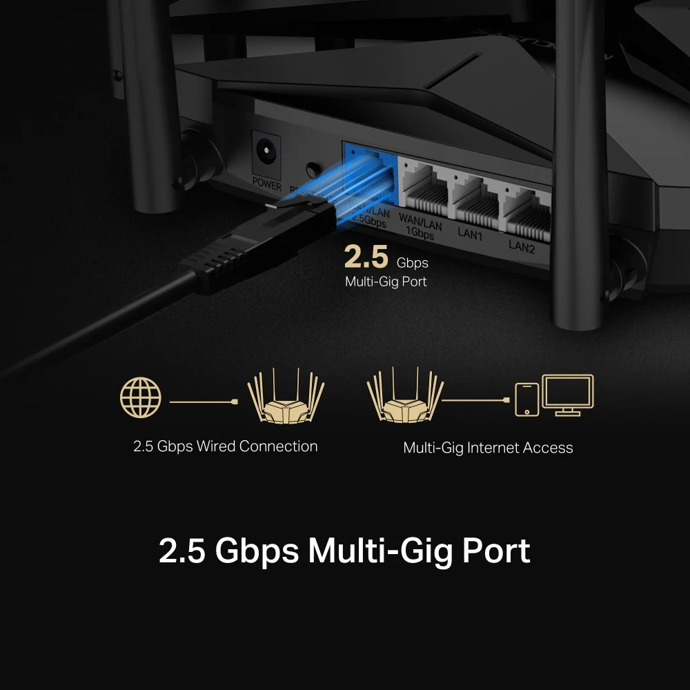 Mercusys TL-MR90X AX6000 8-Stream Wi-Fi 6 Router – Ultra High Speed Dual Band Gigabit Wireless Router for Gaming, Streaming, Smart Home, Office, and High Demand Network Applications - Image 4