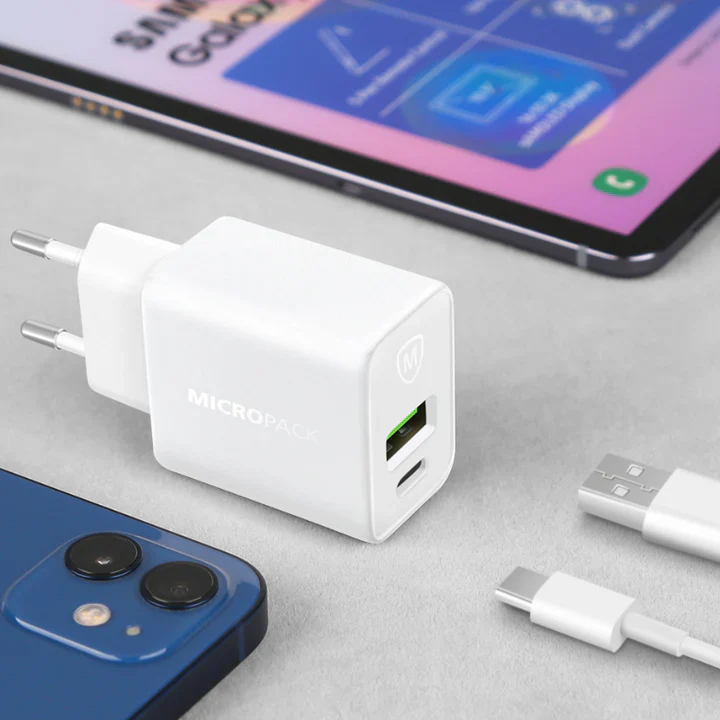 Micropack 33W Fast Charging Dual Ports Wall Charger (MWC-233PD) - Image 2