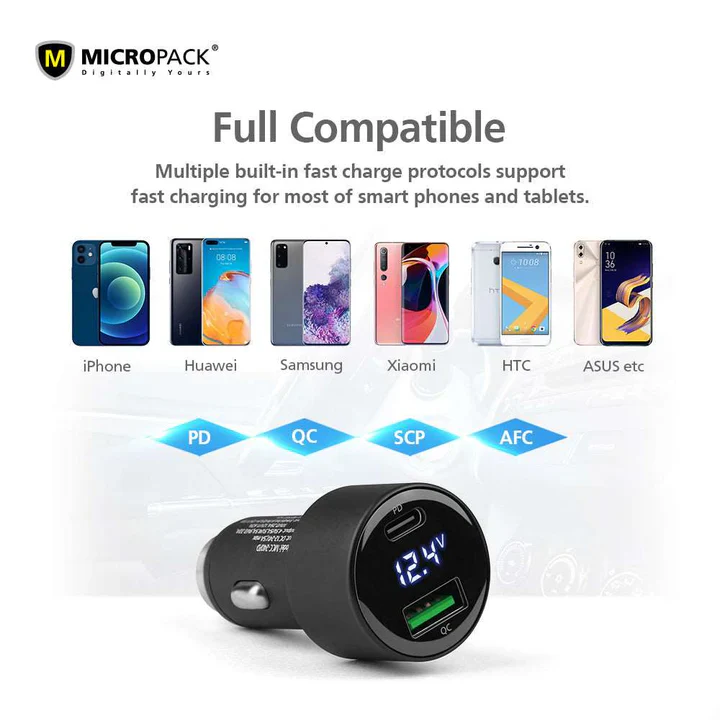 Micropack MCC-236QC 40W Dual Ports PD Car Charger - Image 4