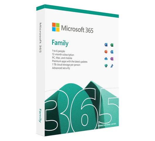 Microsoft Office 365 Family - 1 Year Medialess (ESD) upt to 6 Users (6GQ-00087) - Image 2
