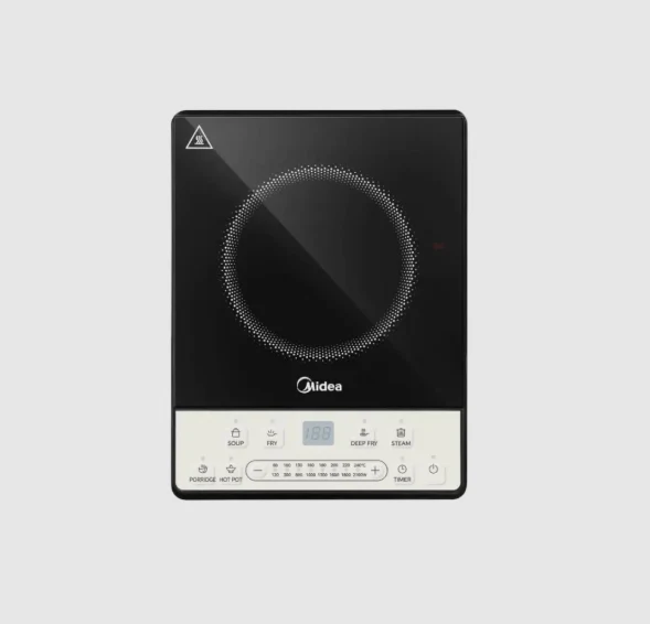 Midea MC-VS2113R-EMC 2500W Induction Cooker 6 Cooking Programs – Fast and energy-efficient cooking with versatile preset modes for convenient everyday meal preparation