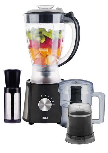Mika MBLR404/BLX 1.5 Ltrs 3 in 1 Blender - 400W, Grinder Jar - Image 2