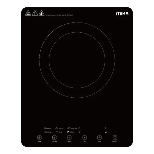 MIKA MPDC2121T Single Zone Portable Induction Cooker – Efficient High-Speed Black Glass Electric Cooktop for Home