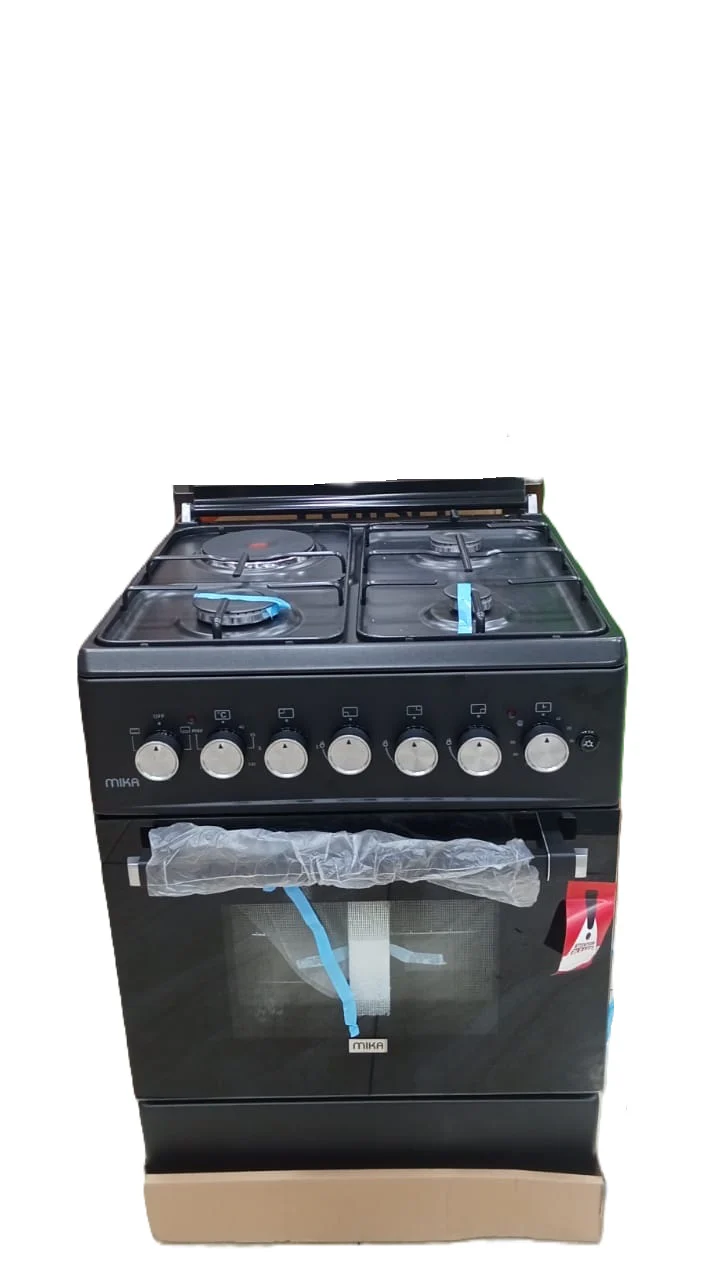 MIKA MST6231E4BL 60x60cm Standing Cooker – 3 Gas Pool Jet Burners, 1 Electric Plate & Electric Oven - Image 2