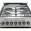 MIKA MST6231E4SB 60x60cm Standing Cooker – 3 Gas Pool Jet Burners + 1 Electric Hot Plate, 4-Function Electric Oven with Rotisserie, Mirror Black Hob & Silver Body - Image 3