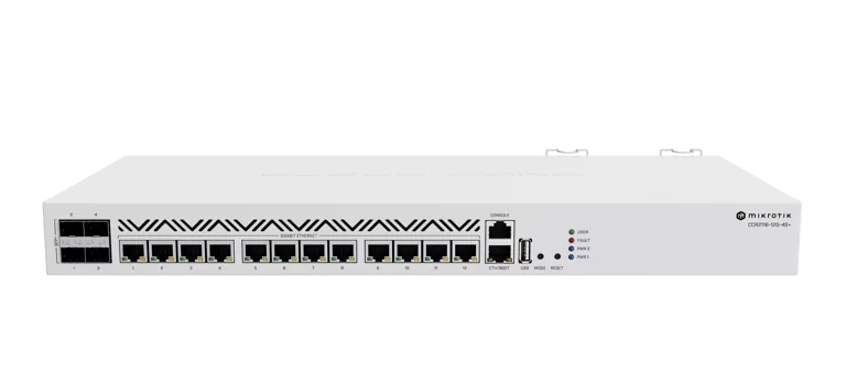Mikrotik CCR2116-12G-4S+ Cloud Core Router – Professional Grade High-Performance Enterprise Router with 12 Gigabit Ports, 4 SFP+ Slots, Advanced Routing, and Secure Network Management for Business, ISP, and Industrial Applications