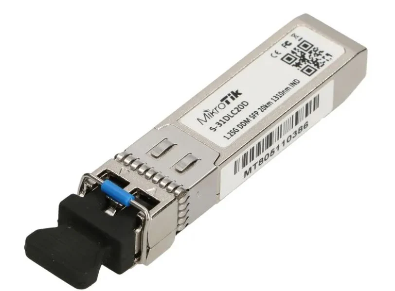 MikroTik S-31DLC20D – 1.25G SFP Single-Mode Module 20KM for Reliable Network Connectivity