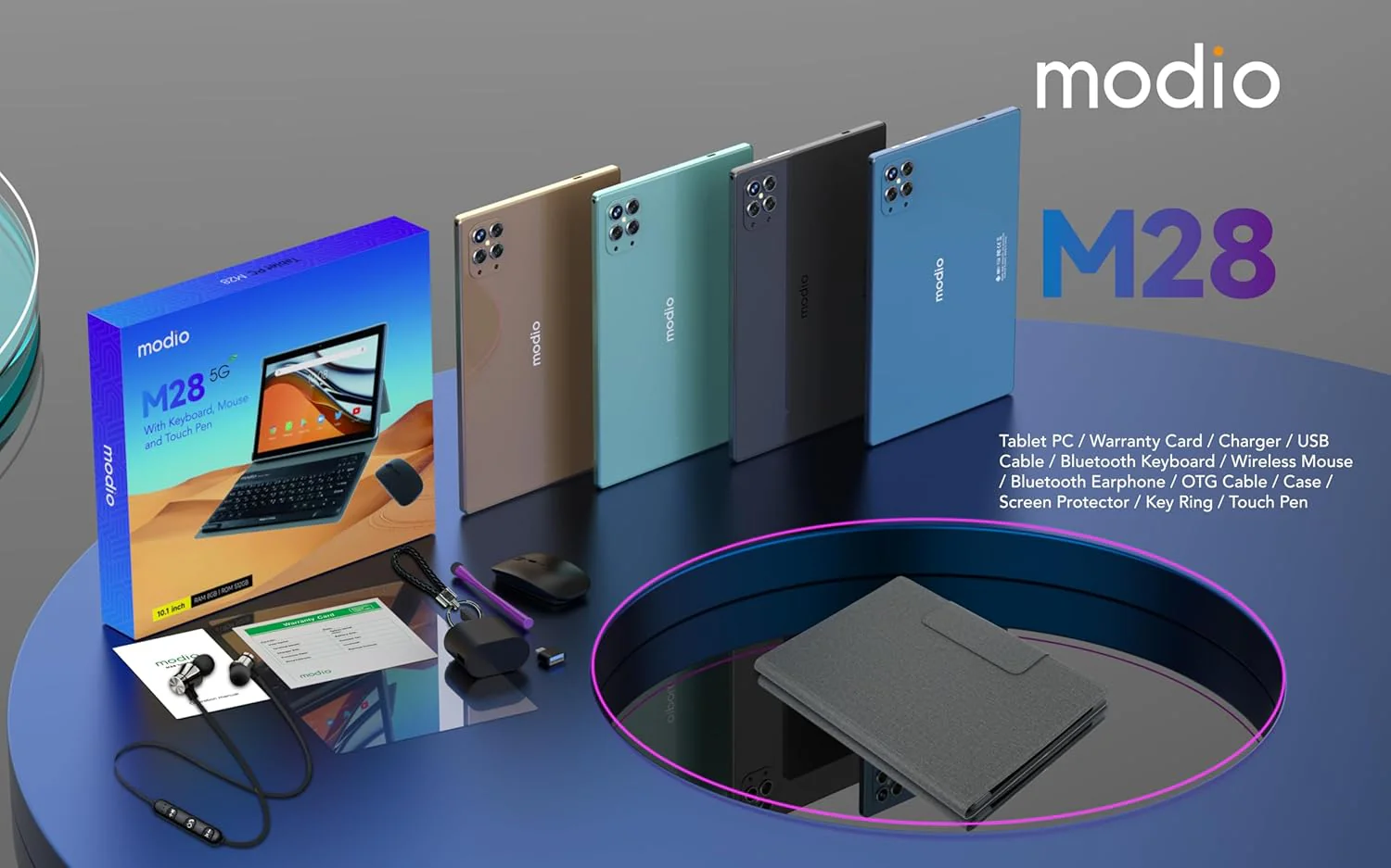 Modio M28 Tablet With free Keyboard Laptop RAM 8GB/ ROM 512G - Image 5