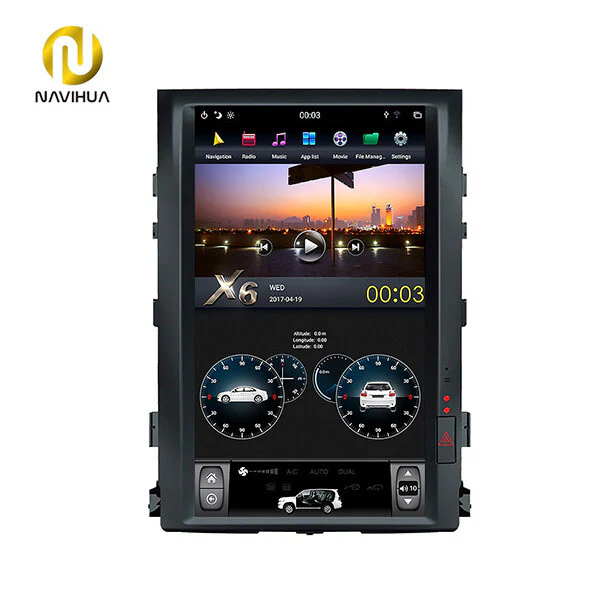 Navihua 16''Inch Android Stereo Tesla Radio Screen Dashboard 2008-2015 (VXR) for Toyota Land Cruiser - Image 3