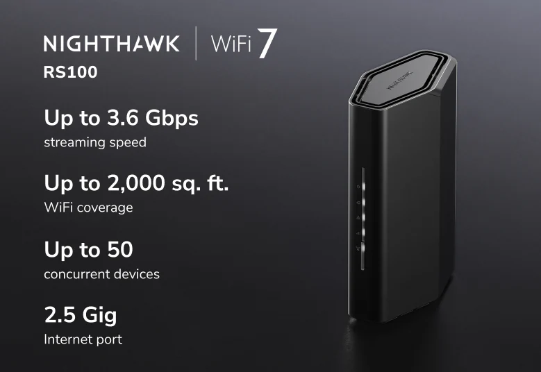 Netgear Nighthawk RS100 WiFi 7 BE3600 Dual-Band Router – Delivers fast and stable internet connectivity for smooth streaming, gaming, and everyday home or office use - Image 4
