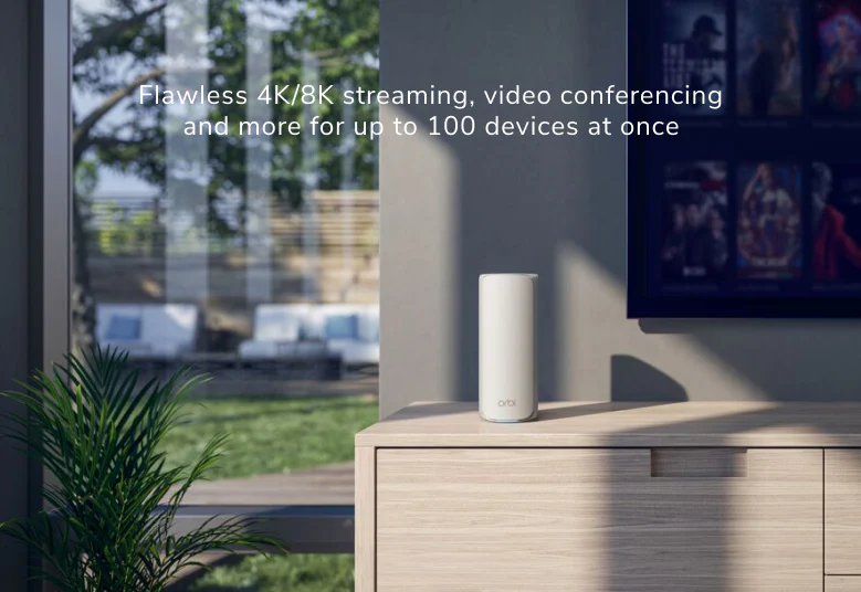 NETGEAR Orbi Serie 770 Mesh WiFi 7 System RBE773 – Provides fast, reliable whole-home WiFi coverage with strong performance for multiple devices - Image 3