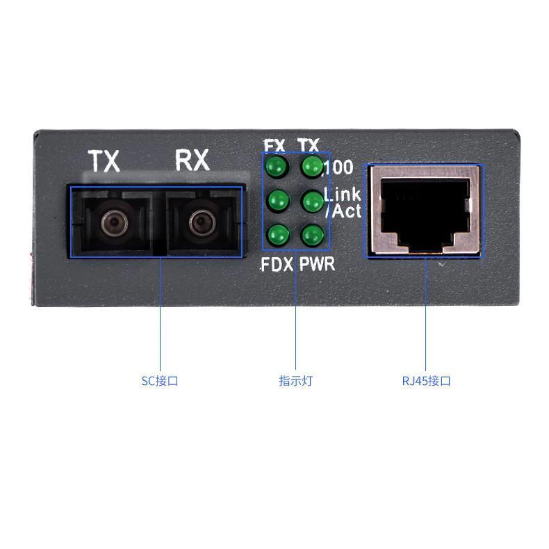 Netlink HTB-1100-2KM 10/100Mbps RJ45 Multi-Mode Duplex Fiber SC Optical Media Converter - Image 2