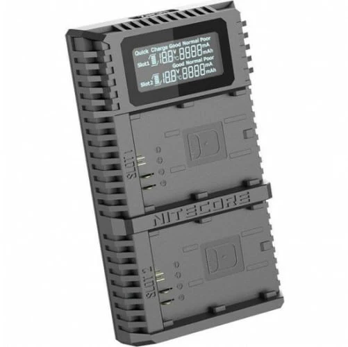 Nitecore UCN2 Pro Dual Slot Charger For LP-E6N – Charges two batteries simultaneously for convenient and efficient power management - Image 2